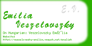 emilia veszelovszky business card